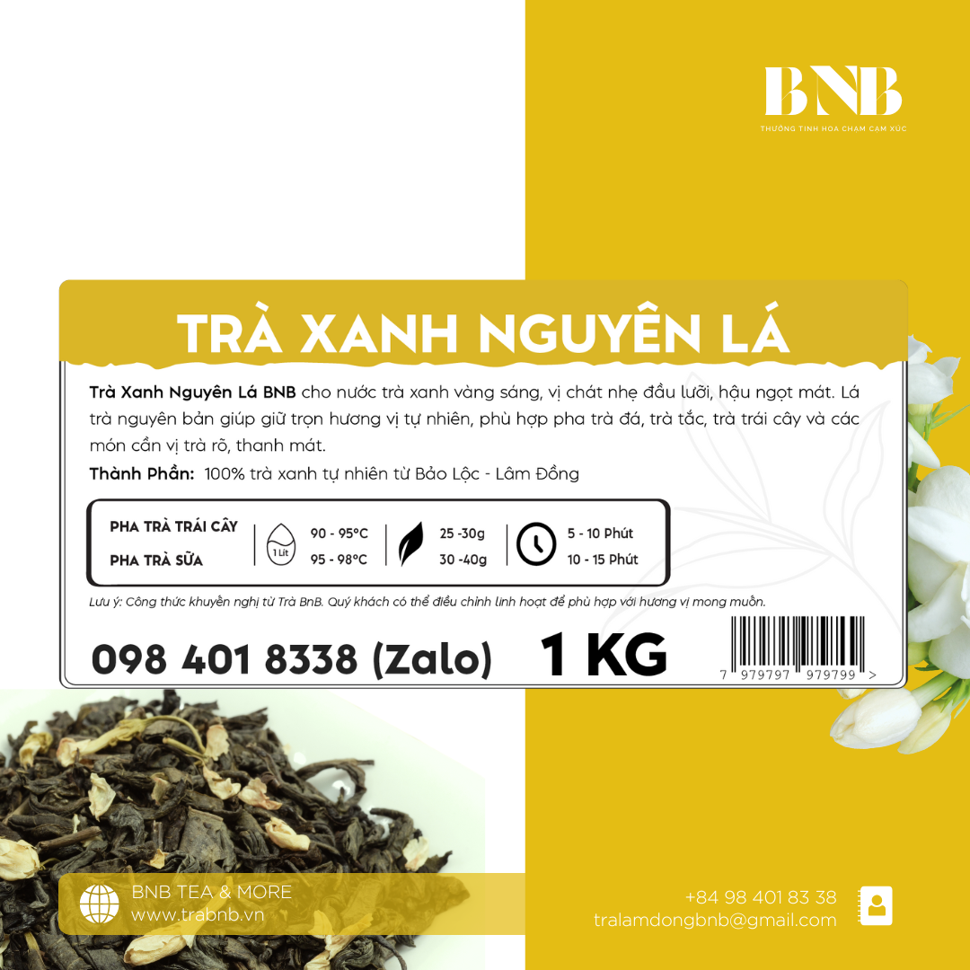 Trà Xanh Nguyên Lá (Lục Trà Cổ Điển) BNB - 1 KG
